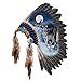 The Bradford Exchange Replica Warrior Headdress with Wolf Art Wall Decor: Moonlit Majesty