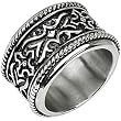 Spikes 316L Stainless Steel Knight Armor Wide Ring
