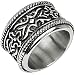 Spikes 316L Stainless Steel Knight Armor Wide Ring
