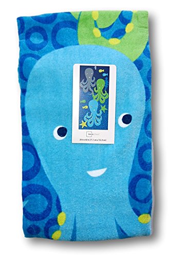 Blue Multi-Colored Beach Towel - Octopus Sea Navy - 28'' x 60''