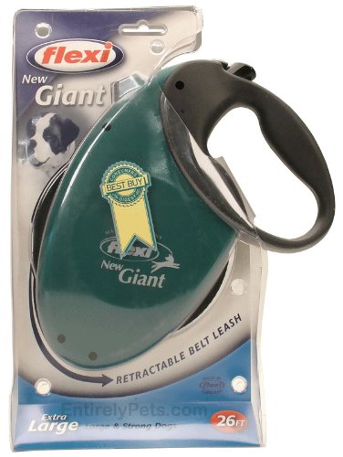 Flexi Giant Retractable BELT Leash for Large and Strong Dogs, Choose a color: GREEN