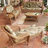 Charleston Collection 3-Seat Sofa with Cushions - Walnut, PARADISO CRIMSON