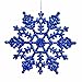 Club Pack of 24 Lavish Blue Glitter Snowflake Christmas Ornaments 4