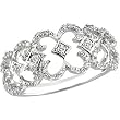 14K White Gold Diamond Ring/Band - 0.33 Ct.