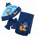 Childrens/Kids Mr Men Mr Tickle Hat, Gloves, Scarf Set (Navy)