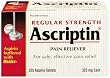 Ascriptin Pain Reliever, 325 mg, Tablets, Regular Strength, 225 ct.