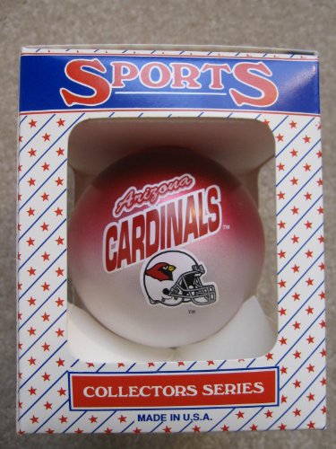 Two Toned Glass Ball Ornament of the Arizona Cardinals