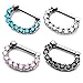 bOdfx Septum Jewelry, Clicker nose Ring 4 Pack. Assorted Colors. 16 Gauge (16g)