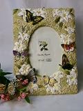 Butterfly and Lily Flower Picture Photo Frame