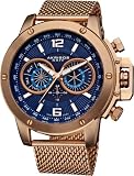 Akribos XXIV Mens AK515RG Conqueror Mesh Bracelet Multi-Function Watch