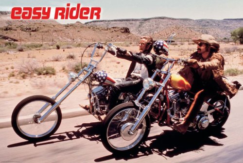 Easy Rider - Movie Poster (Riding Bikes)