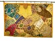 Banana Yellow India Moti Beaded Tapestry Vintage Sari Wall Hanging 60x40