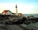 Portland Maine Lighthouse New England Art Poster Print - 16" X 20"