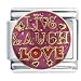 Jewelry : Pink Live Laugh Love Italian Charms Bracelet Link