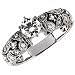 14kt White Gold Dreamy Vintage Style Diamond Engagement Ring (Center Stone Is Not Included)