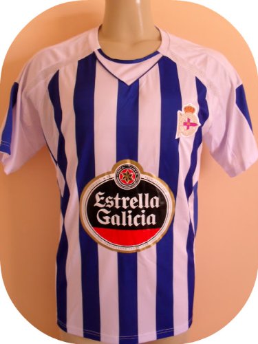 DEPORTIVO LA CORUÑA # 18 GUARDADO HOME SOCCER JERSEY SIZE LARGE .NEW