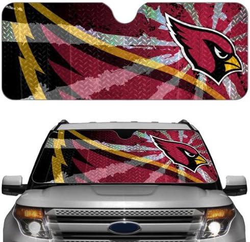 Arizona Cardinals Car Truck SUV Front Windshield Sunshade - Accordion Style
