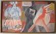 "Dignity" 1960's Abstract Figurative Oil Painting Janet Ament 1916-2000