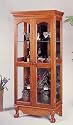 Furniture online: Queen Anne Style Double Door Solid Oak Wood Curio China Cabinet