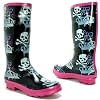 New ladies black snow crown adjustable calf wellies wellington boots