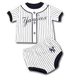 New York Yankees Newborn Baby Pinstripe Uniform Diaper Set