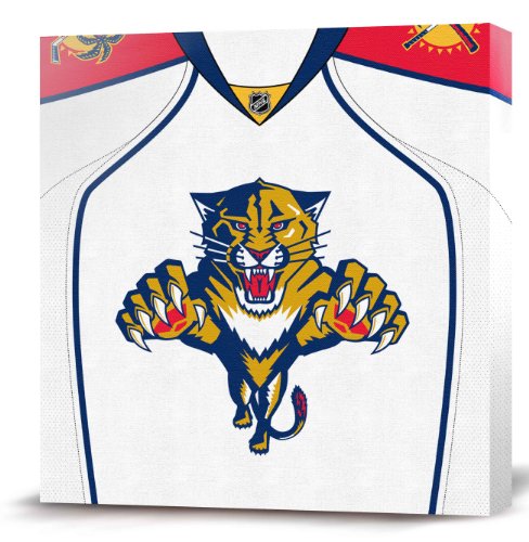 NHL Florida Panthers White Jersey Canvas Print (20 x 20)