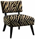 Furniture online: Coaster Microfiber Accent Chair, Zebra Print