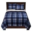 Home Plaid Comforter - Navy (Full/Queen)