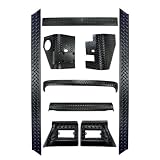 Rugged Ridge 11650.60 Black Diamond Plate Body Armor Kit
