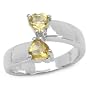 0.90 Carat Genuine Citrine Sterling Silver Ring
