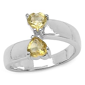 Buy 0.90 Carat Genuine Citrine Sterling Silver Ring by JewelzDirect