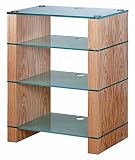 BLOK STAX DeLuxe 400 Four Shelf Oak Hifi Stand & AV TV Rack Unit