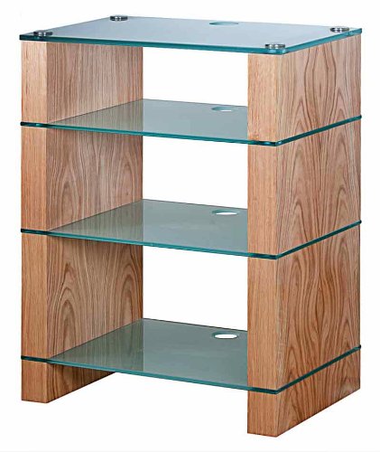 Buy BLOK STAX DeLuxe 400 Four Shelf Oak Hifi Stand & AV TV Rack Unit Promo Offer