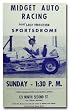1953 Las Vegas Sportsdome Midget Racing Poster Print