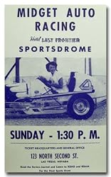 1953 Las Vegas Sportsdome Midget Racing Poster Print