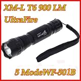 Ultrafire 1000 Lumen Cree Wf-501b Xm-l T6 LED Flashlight Torch 5-modes New