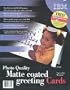 50 IBM Matte Inkjet Photo Quality Greeting Cards with Envelopes
