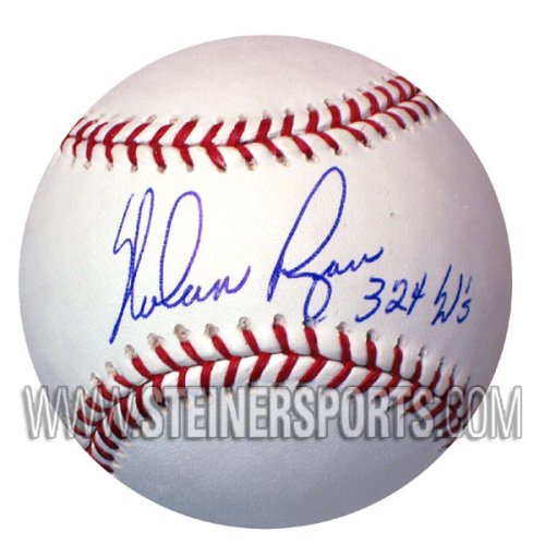 Nolan Ryan Hand Signed 324 Wins MLB Baseball