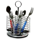 Flatware Caddy - Chrome with Protective Base