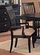 2 Cappuccino Finish with Birch Veneer Arm Chairs