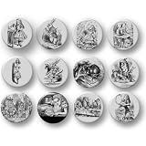 Set of Alice in Wonderland Pinback Buttons/Pins/Badges