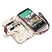 HTC One M8 Case, Terrapin [Red] [Floral Interior] Premium PU Leather Wallet Case with Card Slots, Cash Compartment and Detachable Wrist Strap for HTC One M8 - Red