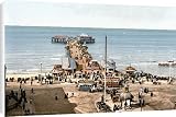 Canvas Prints of ENGLAND BLACKPOOL, c1900. A view of the North Pier at the beach and amusement from Granger Art on Demand