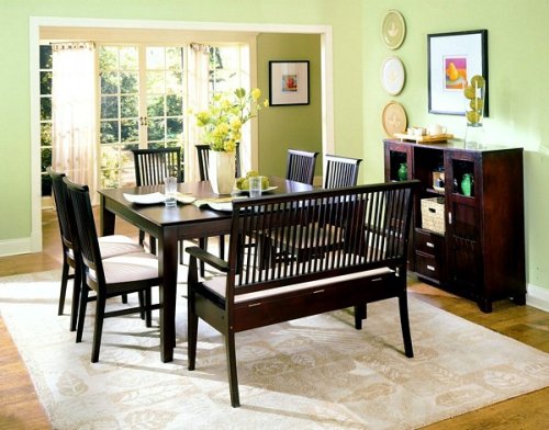 7pc Highlander Collection Solid Wood Dining Table and  Chairs Set 