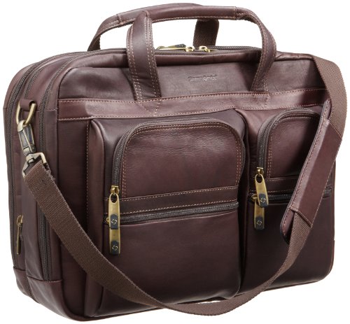 Samsonite   Leather Portfolio,Brown,One Size