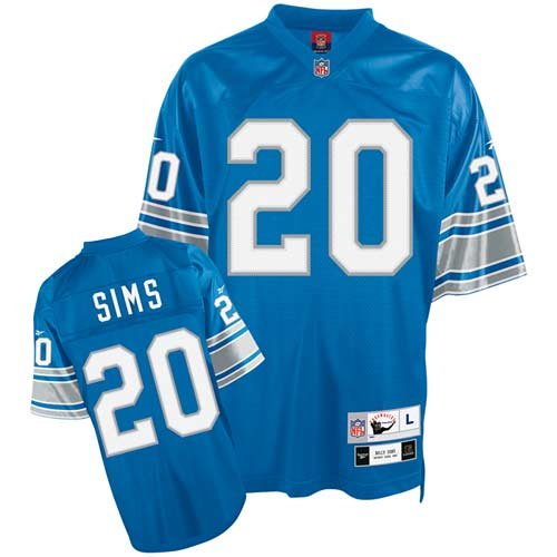 Reebok Detroit Lions Billy Sims Premier Throwback Jersey Large