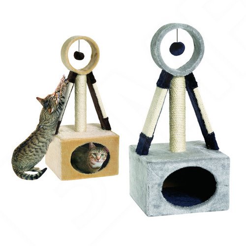 Karlie 34564 - Kratzbaum Tiny Tabby II - 30 x 30 x 68 cm, blau / grau Preisvergleich