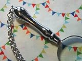 Victorian Simple Curve Magnifying Glass Necklace Chatelaine Sewing