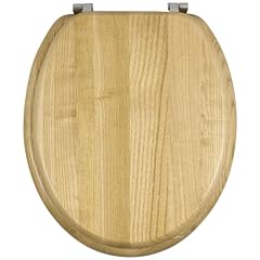 Wenko 17621100 WC-Sitz Rhodos - rostfreie Edelstahlbefestigung, echtes Eichenholz