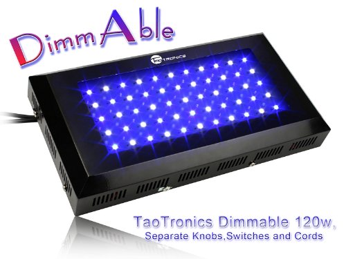 TaoTronics TT-AL09 Dimmable Aquarium Coral Reef LED Grow Light (120W Output, Blue/White Ratio- 28:27; Two-Year Warranty)